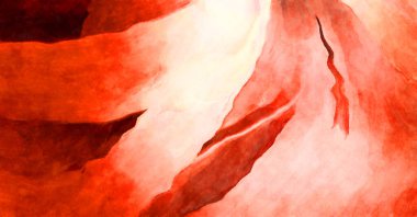 Soyut suluboya sanat eserleri. Fırça boyalı dijital resim. Renkli yaratıcı suluboya çizimi.