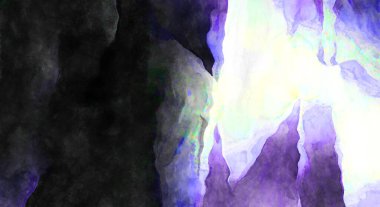 Soyut suluboya sanat eserleri. Fırça boyalı dijital resim. Renkli yaratıcı suluboya çizimi.