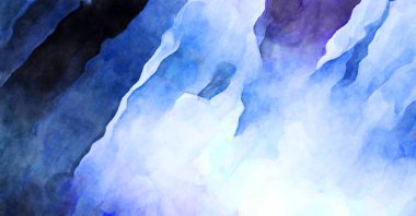 Soyut suluboya sanat eserleri. Fırça boyalı dijital resim. Renkli yaratıcı suluboya çizimi.