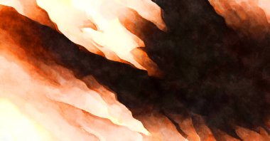 Soyut suluboya sanat eserleri. Fırça boyalı dijital resim. Renkli yaratıcı suluboya çizimi.