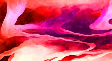 Soyut suluboya sanat eserleri. Fırça boyalı dijital resim. Renkli yaratıcı suluboya çizimi.