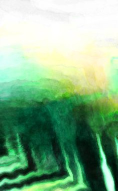 Soyut suluboya sanat eserleri. Fırça boyalı dijital resim. Renkli yaratıcı suluboya çizimi.