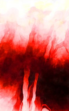 Soyut suluboya sanat eserleri. Fırça boyalı dijital resim. Renkli yaratıcı suluboya çizimi.