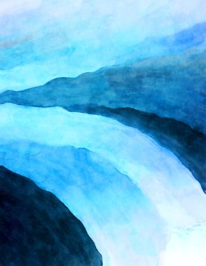 Soyut suluboya sanat eserleri. Fırça boyalı dijital resim. Renkli yaratıcı suluboya çizimi.