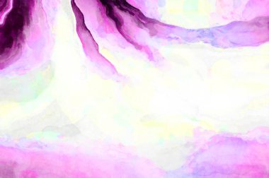 Soyut suluboya sanat eserleri. Fırça boyalı dijital resim. Renkli yaratıcı suluboya çizimi.