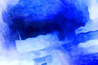 Soyut suluboya sanat eserleri. Fırça boyalı dijital resim. Renkli yaratıcı suluboya çizimi.