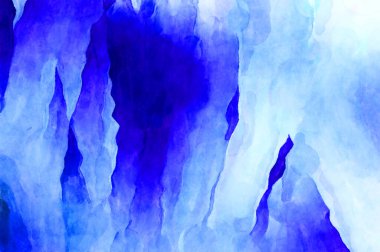 Soyut suluboya sanat eserleri. Fırça boyalı dijital resim. Renkli yaratıcı suluboya çizimi.