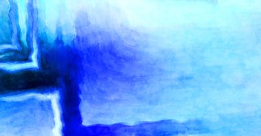 Soyut suluboya sanat eserleri. Fırça boyalı dijital resim. Renkli yaratıcı suluboya çizimi.