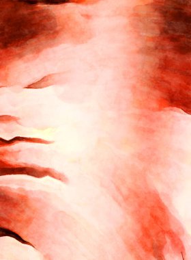 Soyut suluboya sanat eserleri. Fırça boyalı dijital resim. Renkli yaratıcı suluboya çizimi.