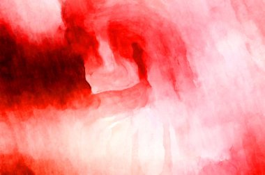 Soyut suluboya sanat eserleri. Fırça boyalı dijital resim. Renkli yaratıcı suluboya çizimi.