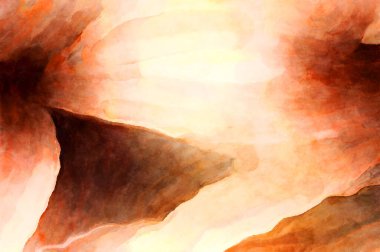 Soyut suluboya sanat eserleri. Fırça boyalı dijital resim. Renkli yaratıcı suluboya çizimi.