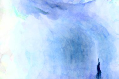 Soyut suluboya sanat eserleri. Fırça boyalı dijital resim. Renkli yaratıcı suluboya çizimi.