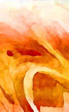 Soyut suluboya sanat eserleri. Fırça boyalı dijital resim. Renkli yaratıcı suluboya çizimi.