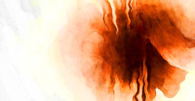 Soyut suluboya sanat eserleri. Fırça boyalı dijital resim. Renkli yaratıcı suluboya çizimi.