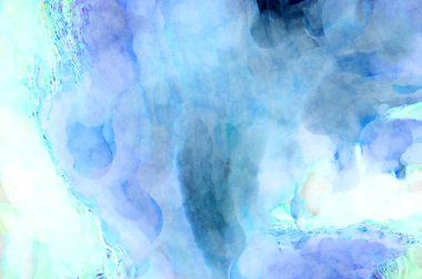 Soyut suluboya sanat eserleri. Fırça boyalı dijital resim. Renkli yaratıcı suluboya çizimi.