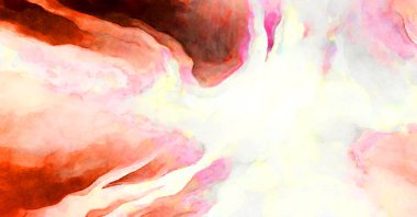 Soyut suluboya sanat eserleri. Fırça boyalı dijital resim. Renkli yaratıcı suluboya çizimi.