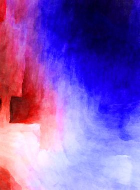 Soyut suluboya sanat eserleri. Fırça boyalı dijital resim. Renkli yaratıcı suluboya çizimi.