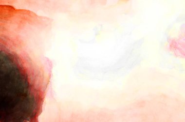 Soyut suluboya sanat eserleri. Fırça boyalı dijital resim. Renkli yaratıcı suluboya çizimi.