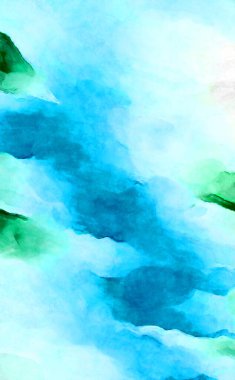 Soyut suluboya sanat eserleri. Fırça boyalı dijital resim. Renkli yaratıcı suluboya çizimi.