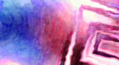 Soyut suluboya sanat eserleri. Fırça boyalı dijital resim. Renkli yaratıcı suluboya çizimi.