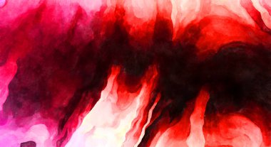 Soyut suluboya sanat eserleri. Fırça boyalı dijital resim. Renkli yaratıcı suluboya çizimi.