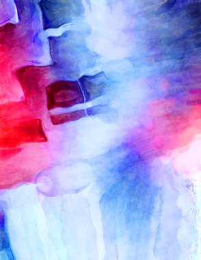 Soyut suluboya sanat eserleri. Fırça boyalı dijital resim. Renkli yaratıcı suluboya çizimi.