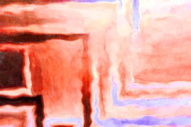 Soyut suluboya sanat eserleri. Fırça boyalı dijital resim. Renkli yaratıcı suluboya çizimi.