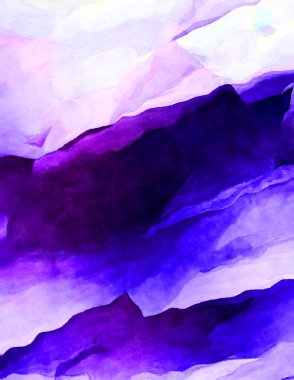 Soyut suluboya sanat eserleri. Fırça boyalı dijital resim. Renkli yaratıcı suluboya çizimi.