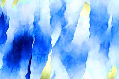 Soyut suluboya sanat eserleri. Fırça boyalı dijital resim. Renkli yaratıcı suluboya çizimi.