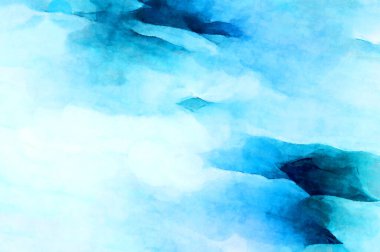 Soyut suluboya sanat eserleri. Fırça boyalı dijital resim. Renkli yaratıcı suluboya çizimi.