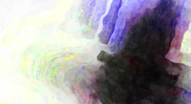 Soyut suluboya sanat eserleri. Fırça boyalı dijital resim. Renkli yaratıcı suluboya çizimi.