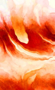 Soyut suluboya sanat eserleri. Fırça boyalı dijital resim. Renkli yaratıcı suluboya çizimi.