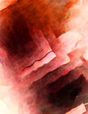 Soyut suluboya sanat eserleri. Fırça boyalı dijital resim. Renkli yaratıcı suluboya çizimi.