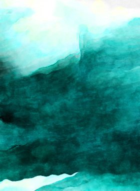 Soyut suluboya sanat eserleri. Fırça boyalı dijital resim. Renkli yaratıcı suluboya çizimi.