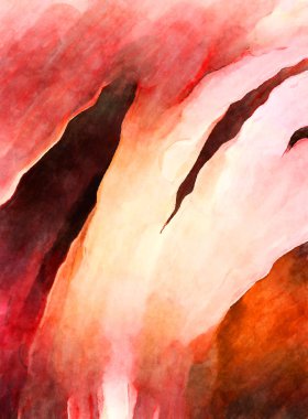 Soyut suluboya sanat eserleri. Fırça boyalı dijital resim. Renkli yaratıcı suluboya çizimi.