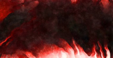 Soyut suluboya sanat eserleri. Fırça boyalı dijital resim. Renkli yaratıcı suluboya çizimi.