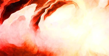 Soyut suluboya sanat eserleri. Fırça boyalı dijital resim. Renkli yaratıcı suluboya çizimi.