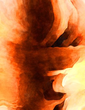 Soyut suluboya sanat eserleri. Fırça boyalı dijital resim. Renkli yaratıcı suluboya çizimi.