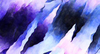 Soyut suluboya sanat eserleri. Fırça boyalı dijital resim. Renkli yaratıcı suluboya çizimi.