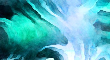 Soyut suluboya sanat eserleri. Fırça boyalı dijital resim. Renkli yaratıcı suluboya çizimi.