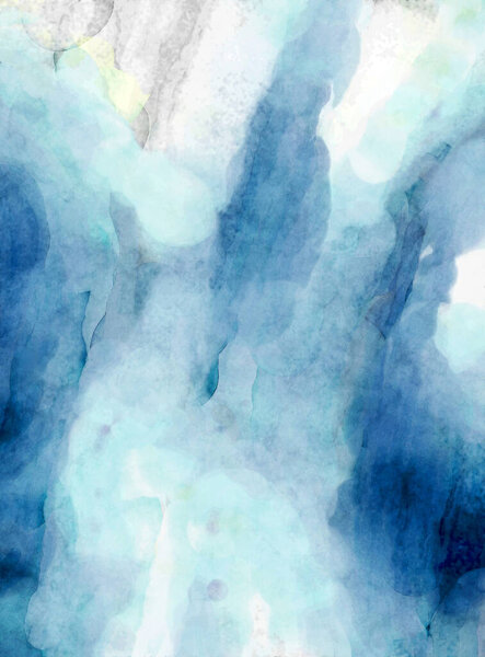 Expressive abstract watercolor artwork. Brush painted digital art painting. Colorful creative watercolor Illustration.