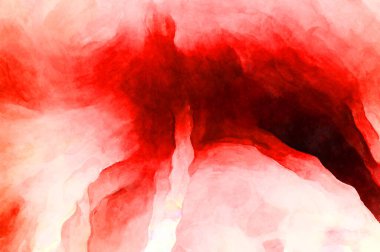 Soyut suluboya sanat eserleri. Fırça boyalı dijital resim. Renkli yaratıcı suluboya çizimi.