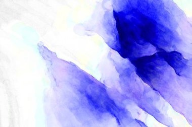 Soyut suluboya sanat eserleri. Fırça boyalı dijital resim. Renkli yaratıcı suluboya çizimi.