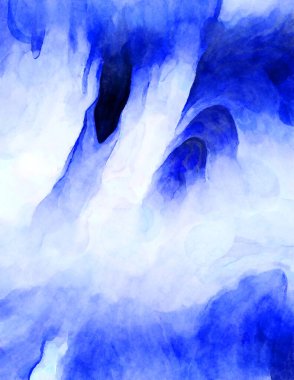 Soyut suluboya sanat eserleri. Fırça boyalı dijital resim. Renkli yaratıcı suluboya çizimi.