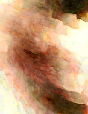 Soyut suluboya sanat eserleri. Fırça boyalı dijital resim. Renkli yaratıcı suluboya çizimi.