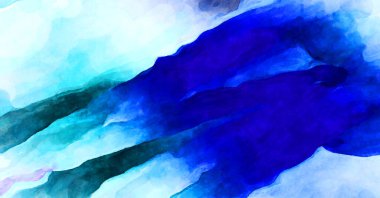 Soyut suluboya sanat eserleri. Fırça boyalı dijital resim. Renkli yaratıcı suluboya çizimi.