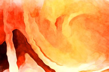 Soyut suluboya sanat eserleri. Fırça boyalı dijital resim. Renkli yaratıcı suluboya çizimi.