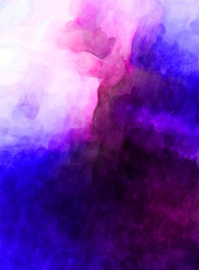 Soyut suluboya sanat eserleri. Fırça boyalı dijital resim. Renkli yaratıcı suluboya çizimi.