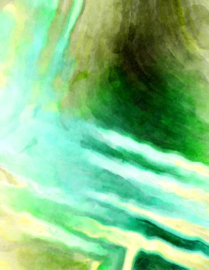 Soyut suluboya sanat eserleri. Fırça boyalı dijital resim. Renkli yaratıcı suluboya çizimi.