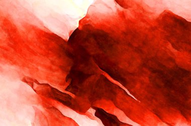 Soyut suluboya sanat eserleri. Fırça boyalı dijital resim. Renkli yaratıcı suluboya çizimi.